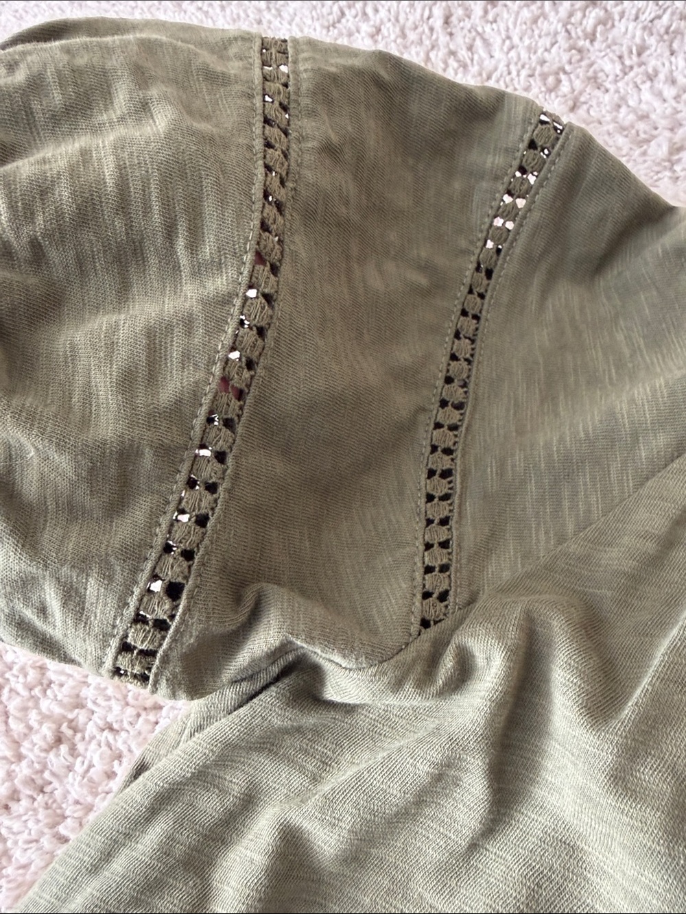 Boden Olive Green Short Sleeve Belted Midi Dress - Picture 3 of 8